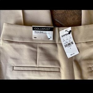 Express Columnist Barely Boot Khaki Dress Pants 0